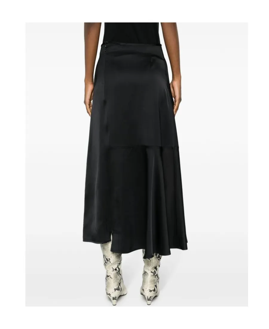 High-Waist Panelled Midi Skirt