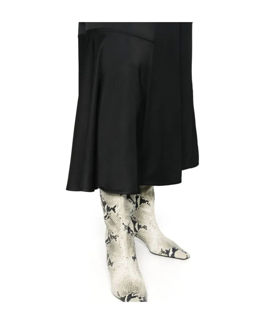 High-Waist Panelled Midi Skirt
