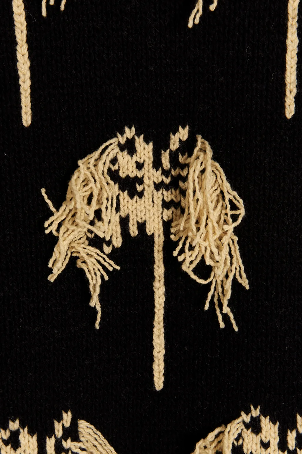 Intarsia Fringed Cotton-Blend Jumper