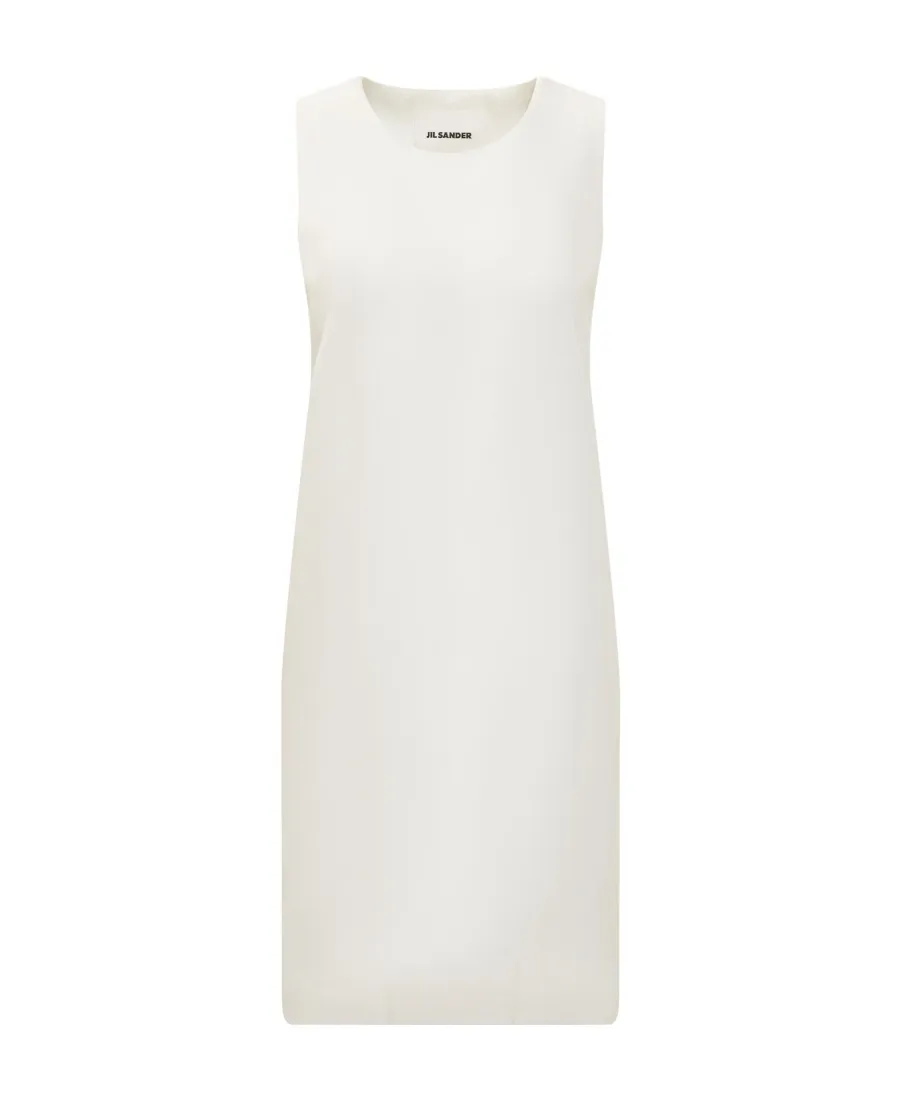 Round Neck Sleeveless Shift Dress