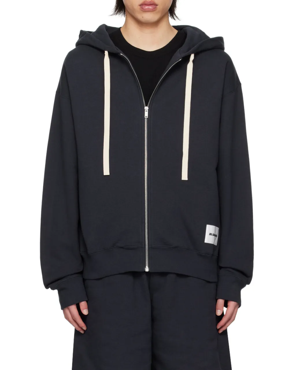 Zipped Drawstring Hoodie