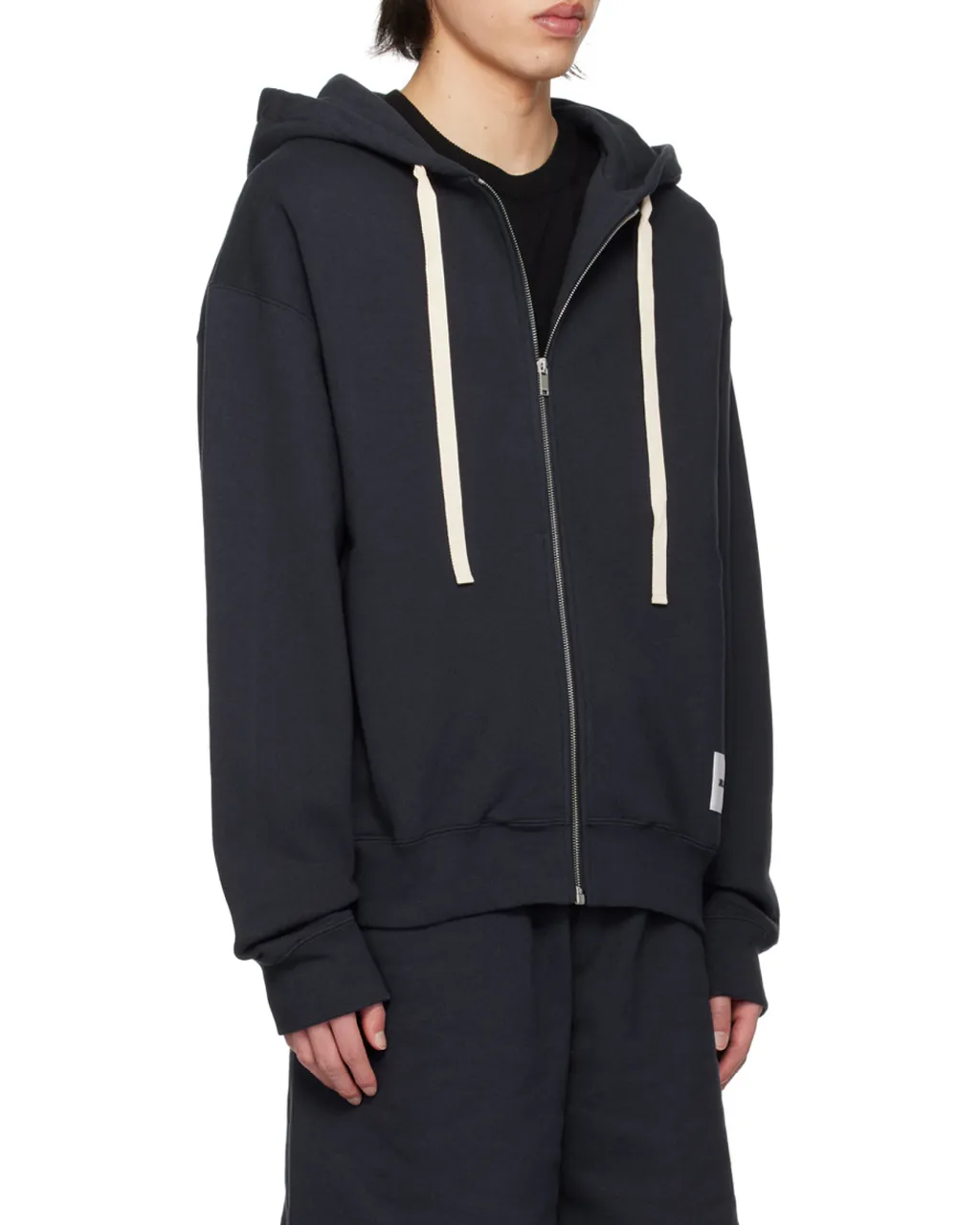 Zipped Drawstring Hoodie