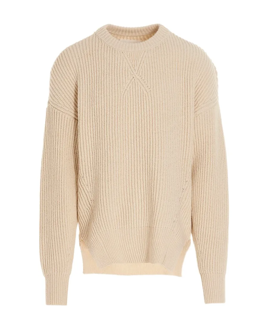 Ribbed Knitted Asymmetric Jumper
