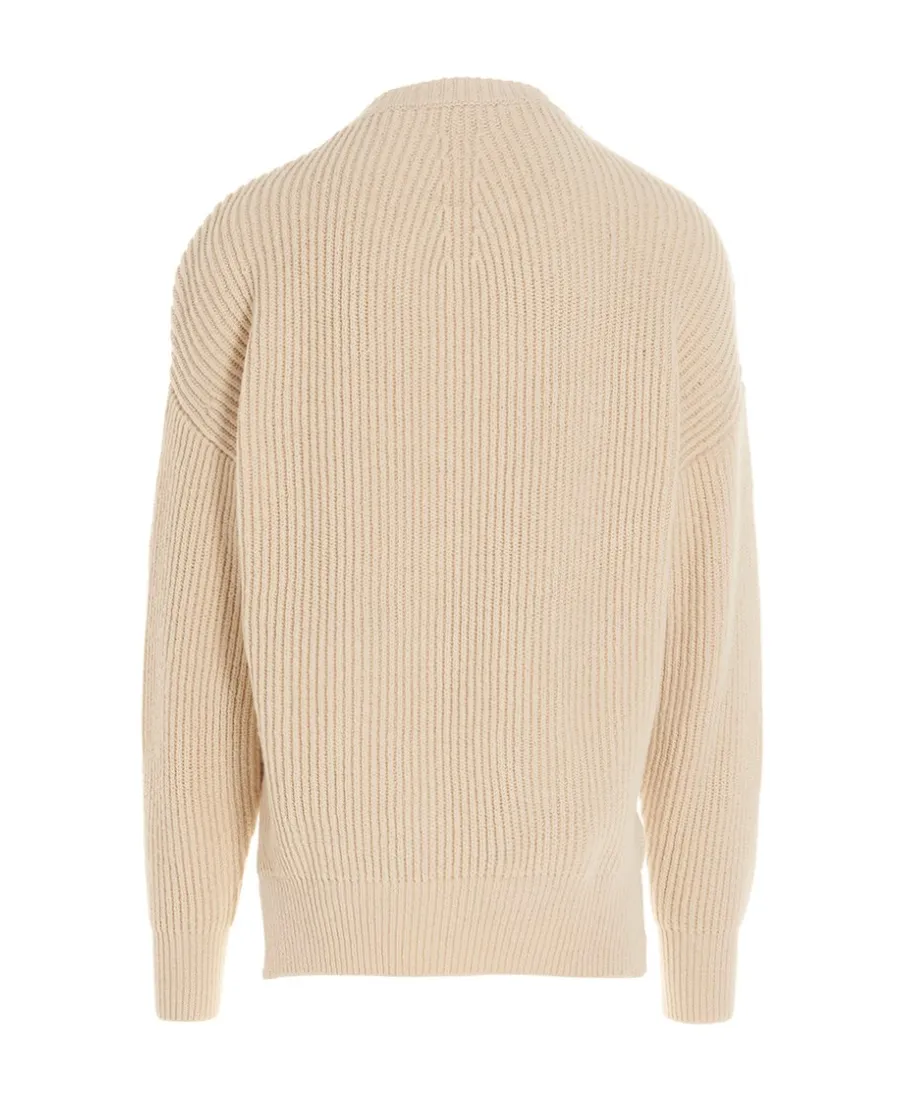 Ribbed Knitted Asymmetric Jumper