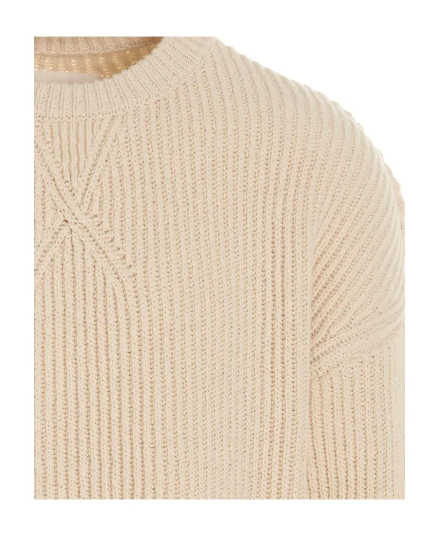 Ribbed Knitted Asymmetric Jumper