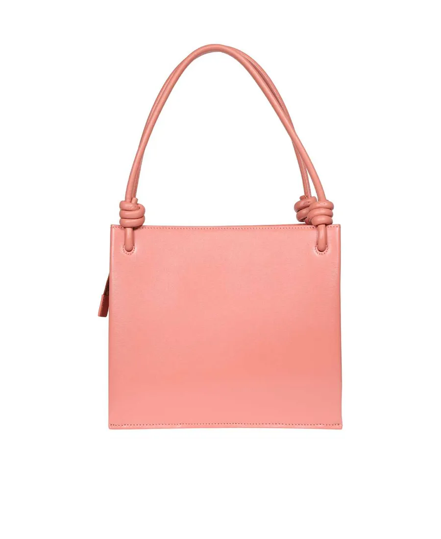 Knot-Detailed Logo Printed Tote Bag