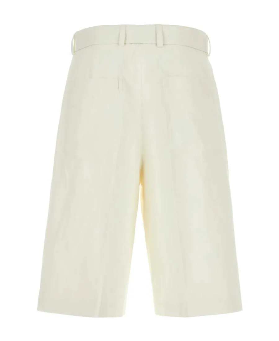 Belted Waist Bermuda Shorts