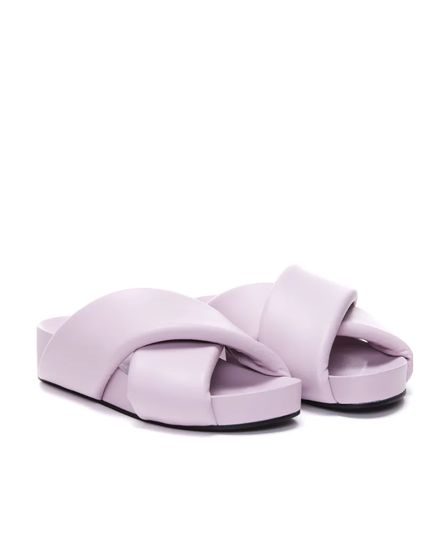 Crossover Strap-Detail Sandals