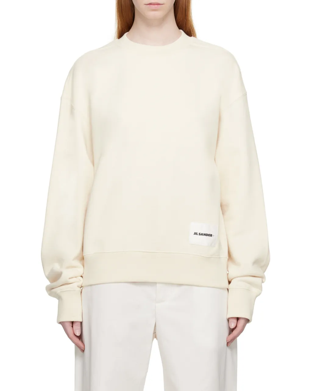 Logo-Patch Straight Hem Sweatshirt