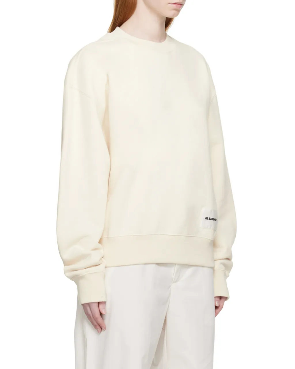 Logo-Patch Straight Hem Sweatshirt