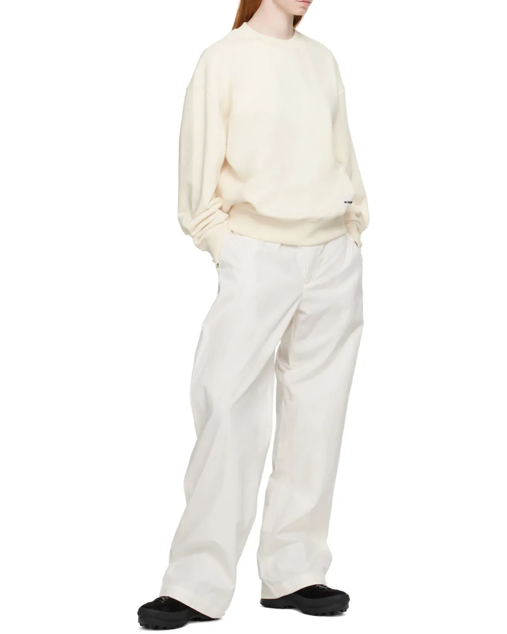 Logo-Patch Straight Hem Sweatshirt