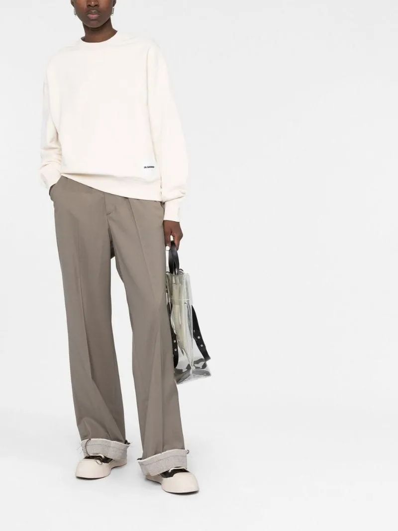Logo-Patch Straight Hem Sweatshirt