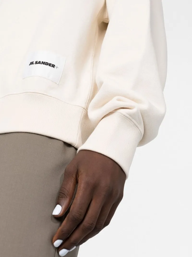 Logo-Patch Straight Hem Sweatshirt