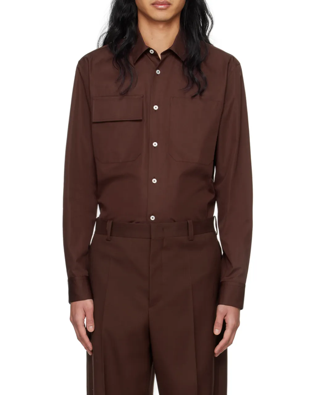 Buttoned Long-Sleeved Shirt