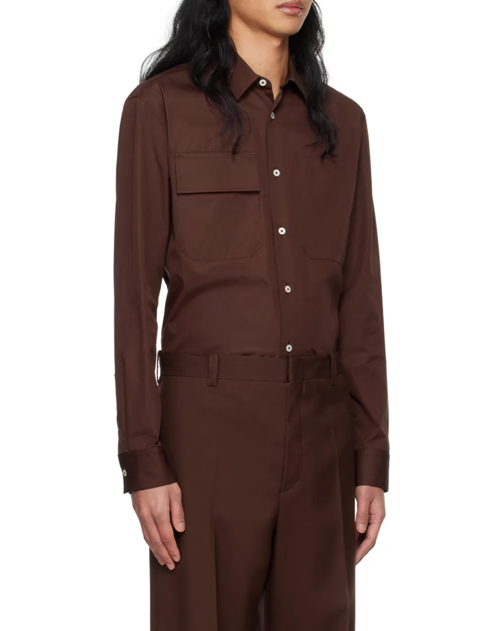 Buttoned Long-Sleeved Shirt