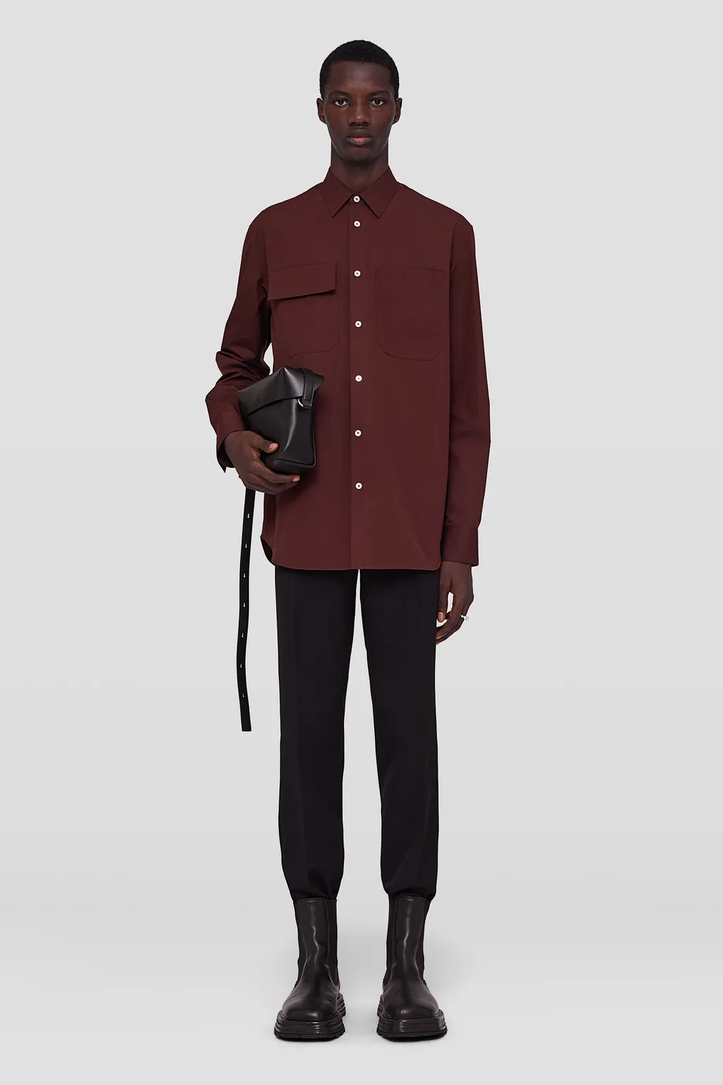 Buttoned Long-Sleeved Shirt
