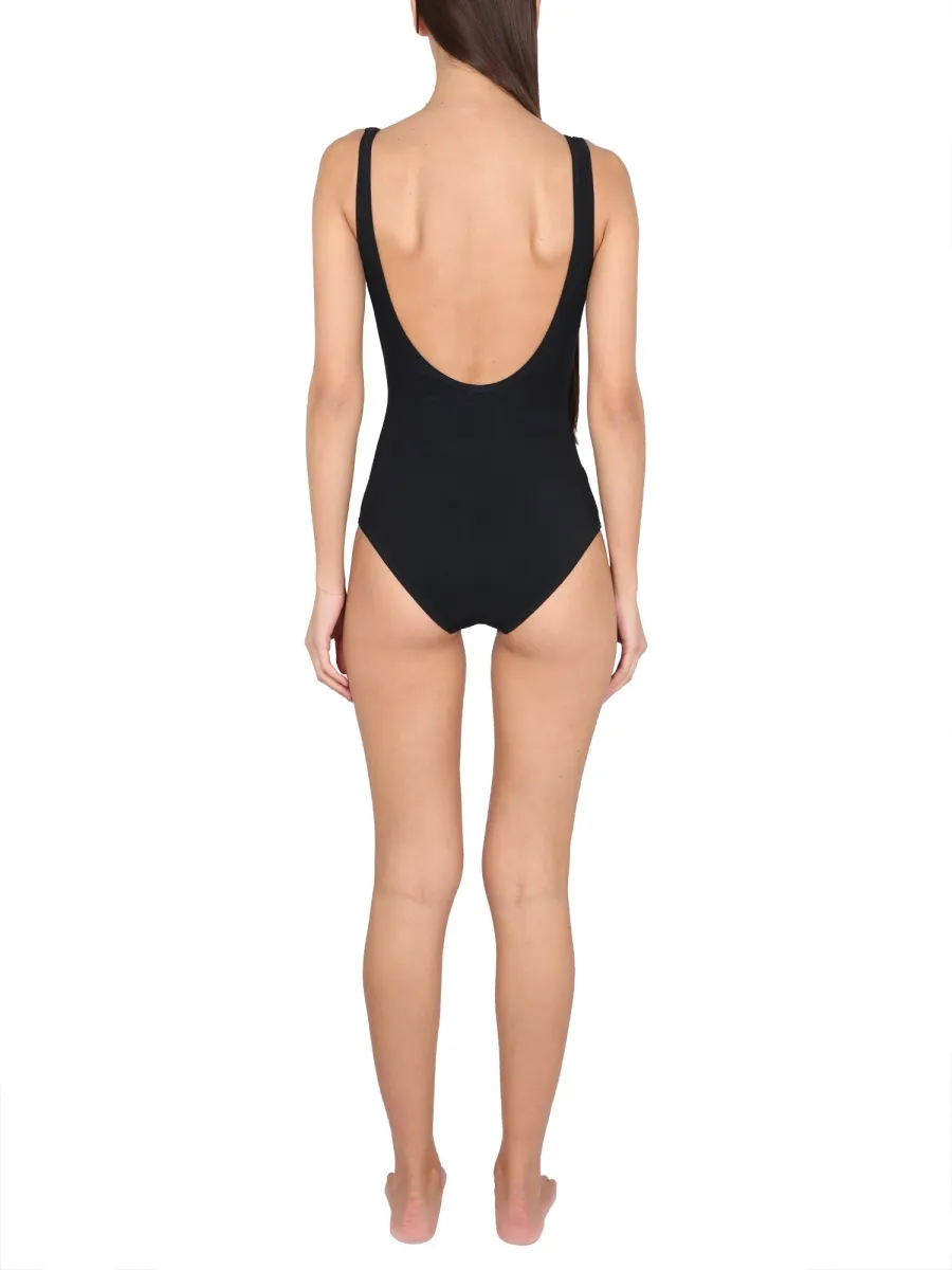 Logo Printed One-Piece Swimsuit