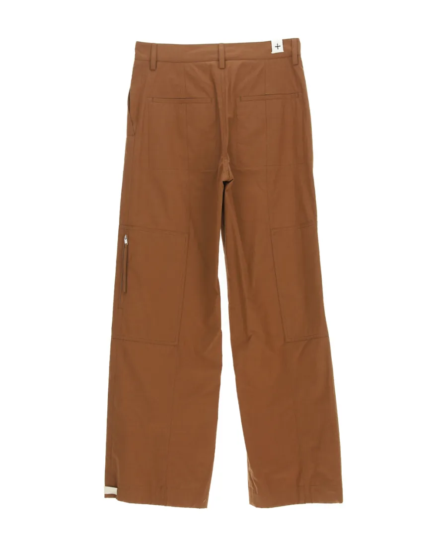 High-Waist Wide-Leg Cargo Trousers