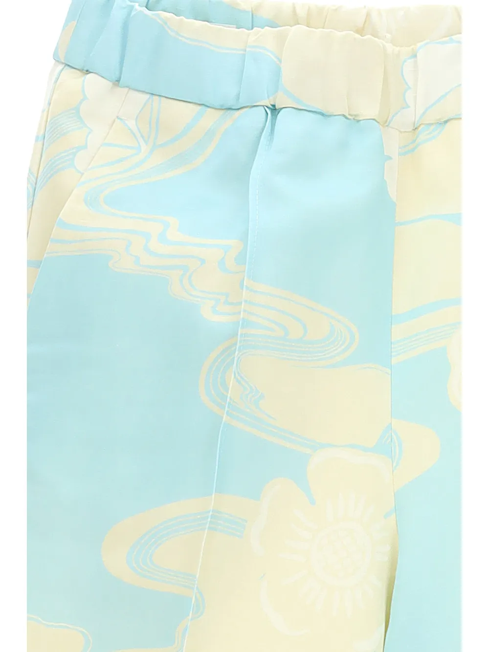 Abstract-Print Straight Leg Trousers
