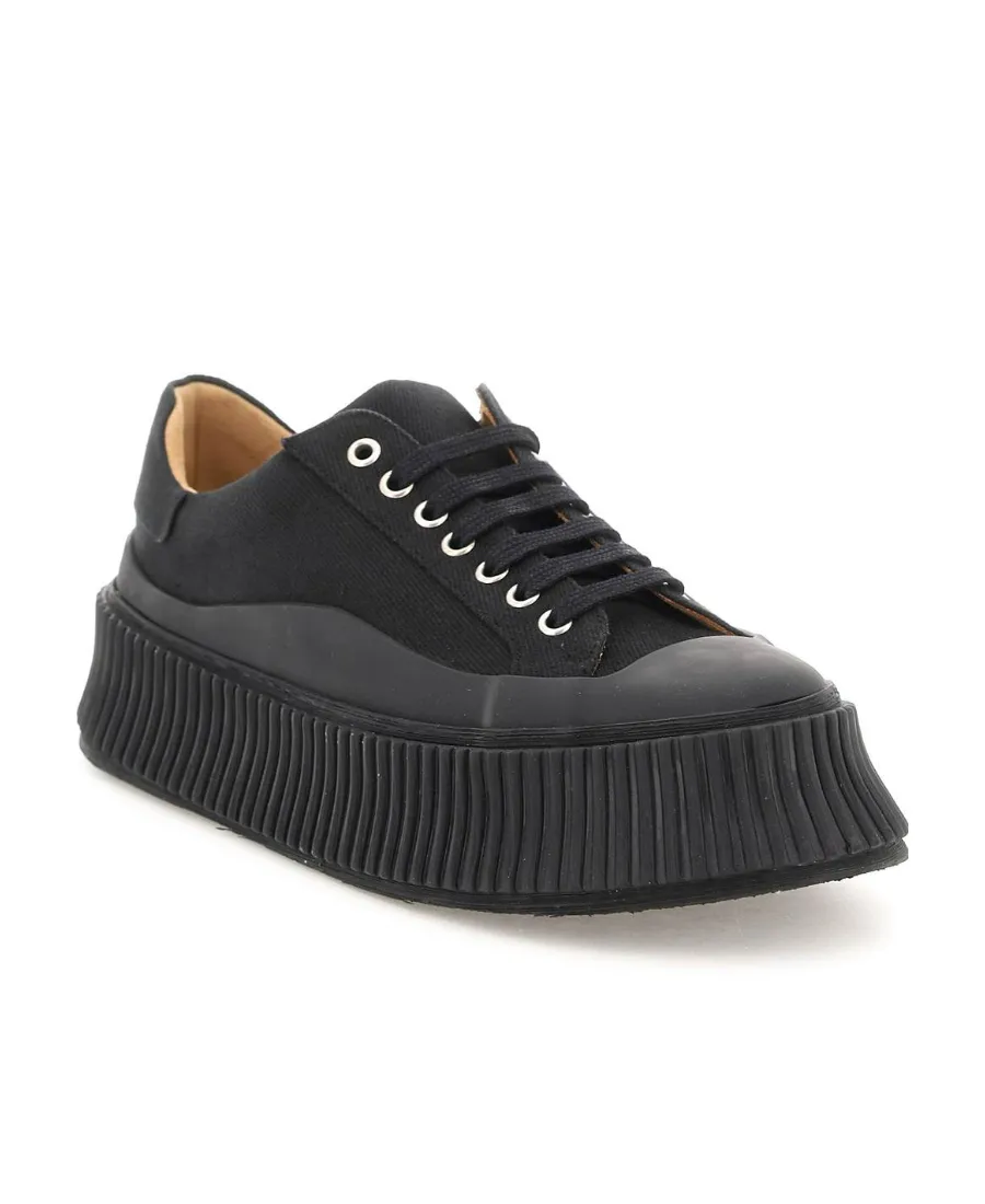 Canvas Low-Top Chunky Sneakers