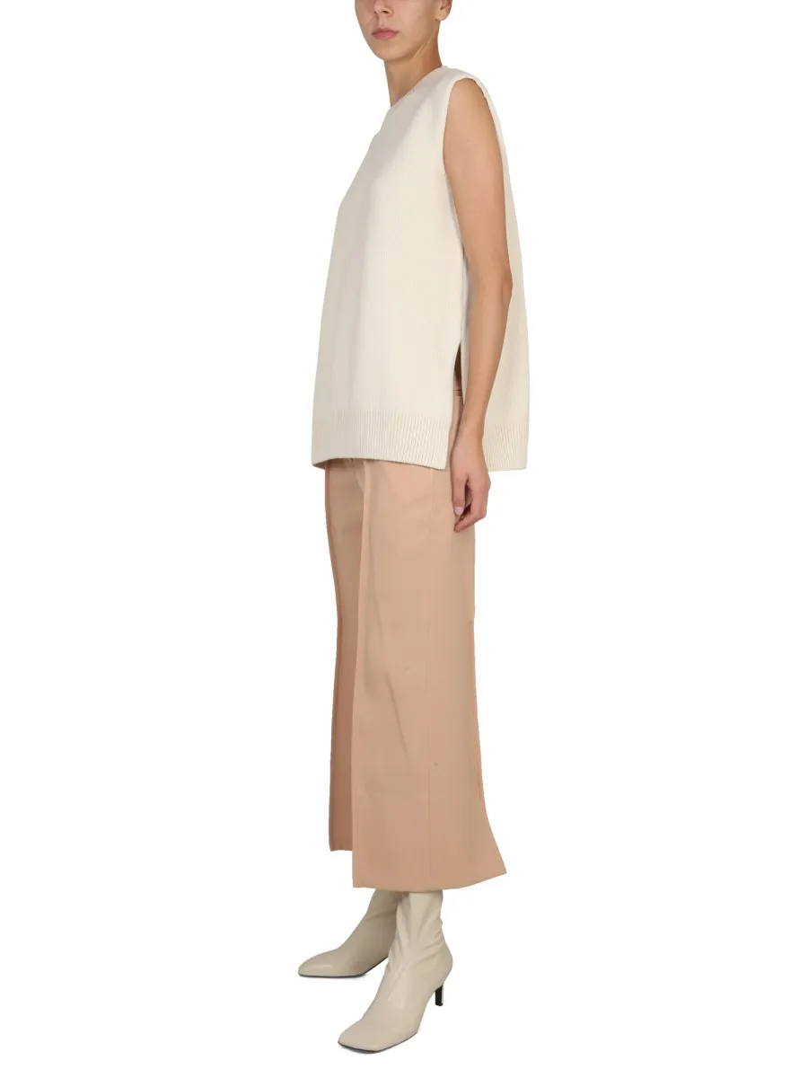 Wide-Leg Cropped Pants