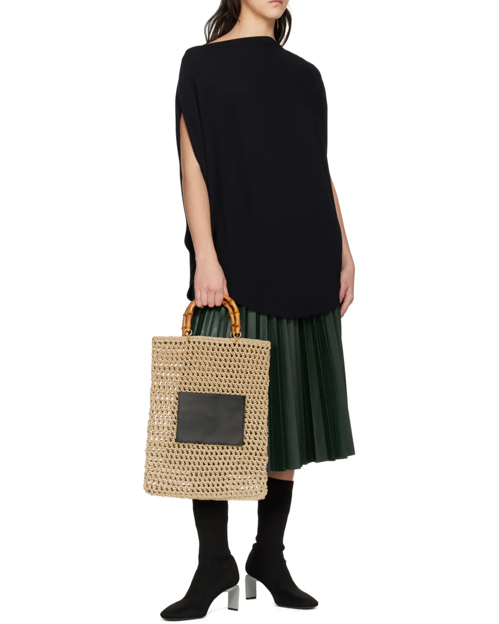 Logo Debossed Medium Tote Bag