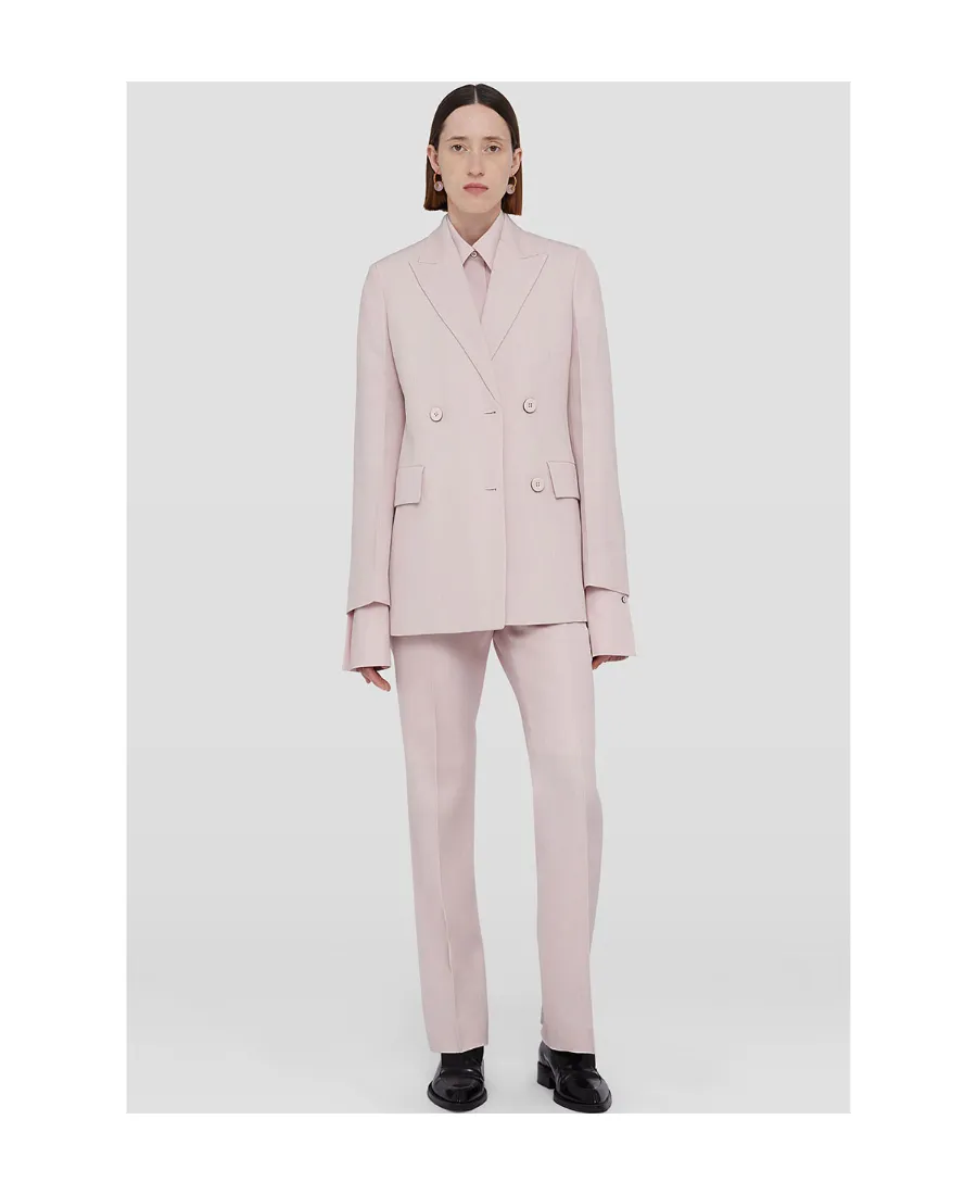 Double-Breasted Long-Sleeved Blazer