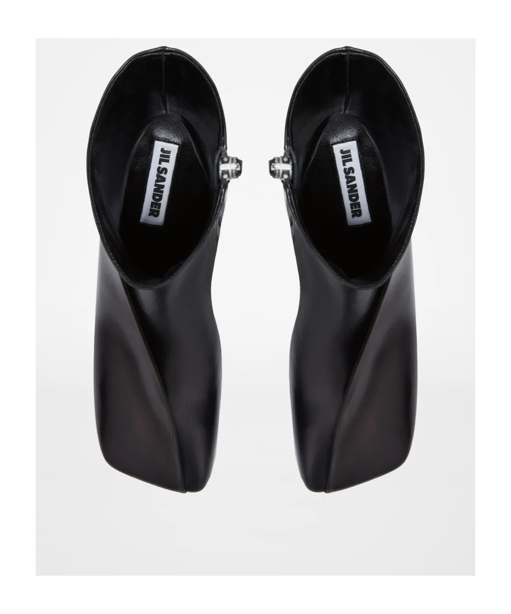 Square Toe Panelled Ankle Boots