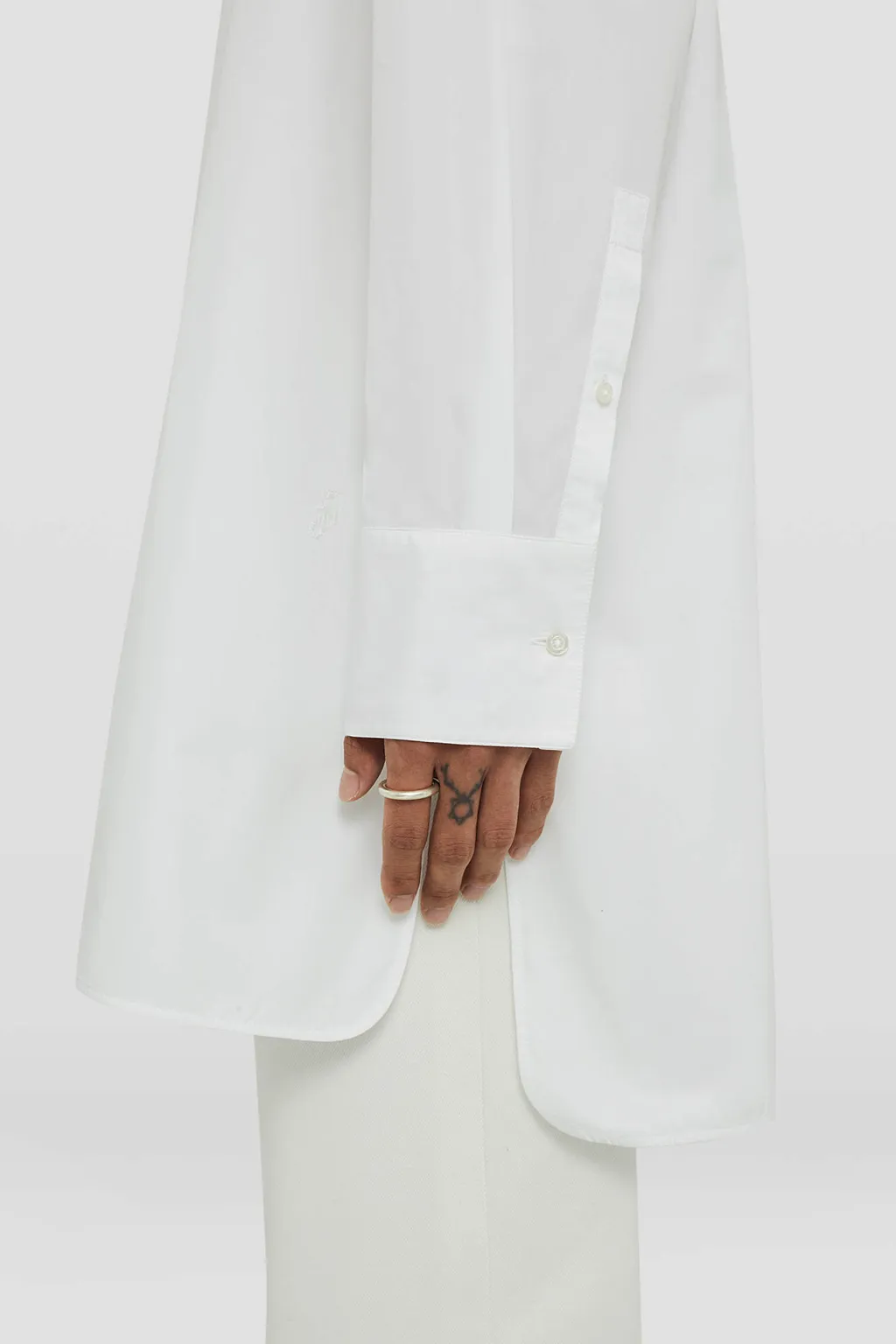 Long-Sleeved Oversized Shirt