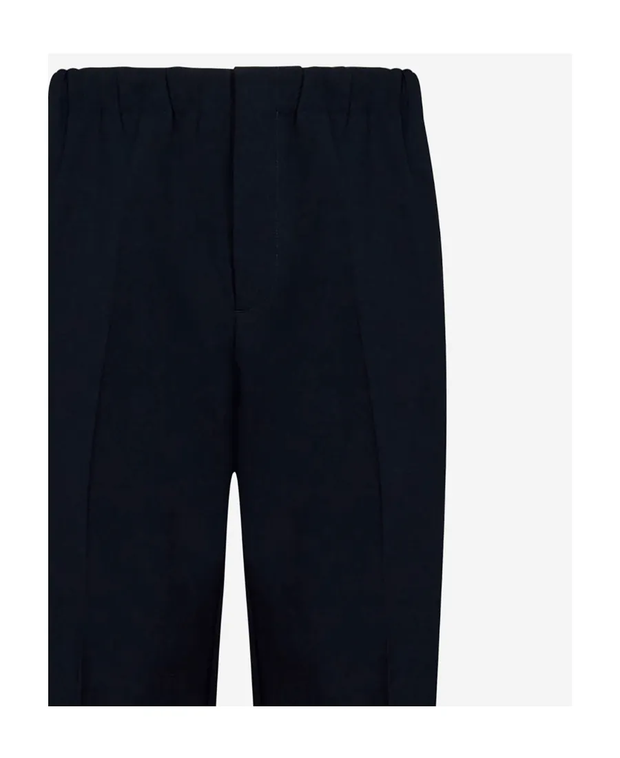 Pleated Straight-Leg Tailored Trousers