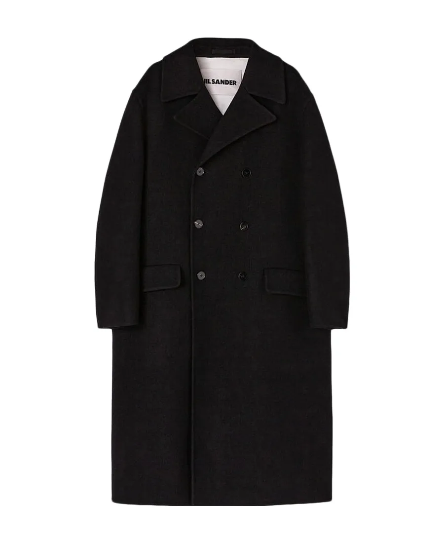 Double-Breasted Long-Sleeved Coat