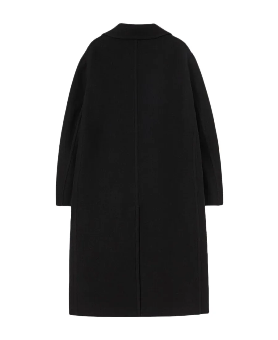 Double-Breasted Long-Sleeved Coat
