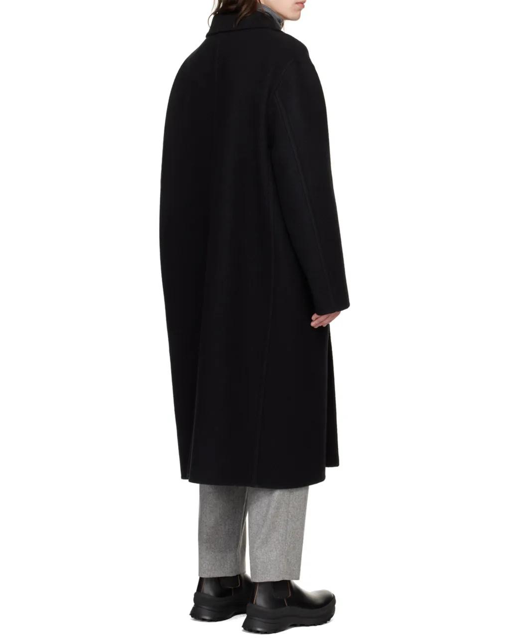Double-Breasted Long-Sleeved Coat