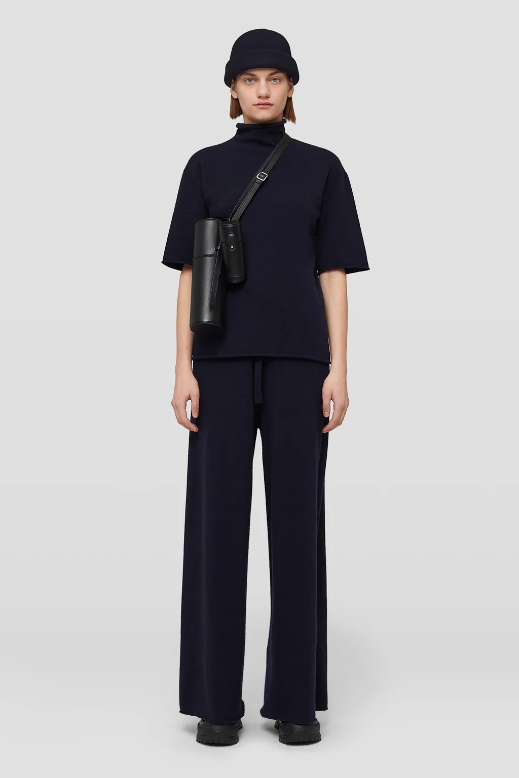 Drawstring Wide-Leg Trousers