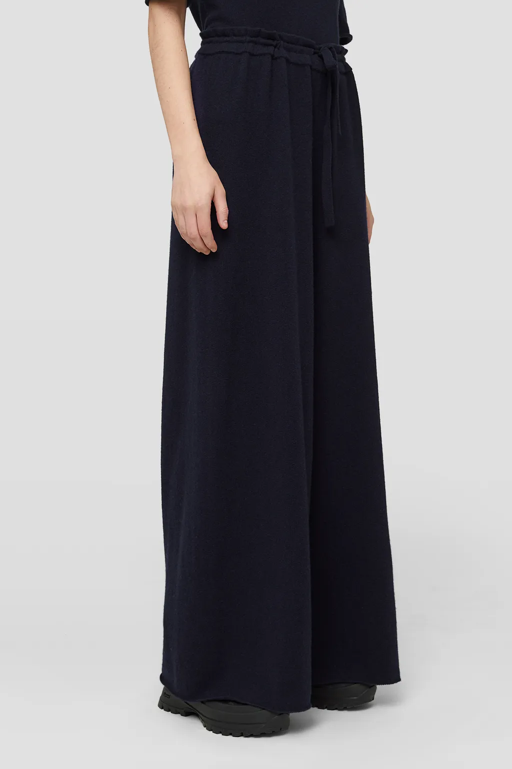 Drawstring Wide-Leg Trousers