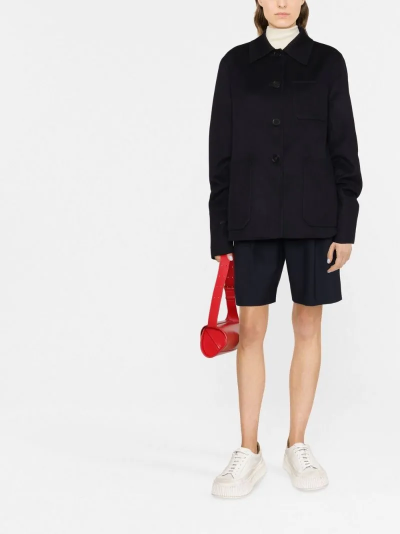 Buttoned Long-Sleeved Shirt Jacket