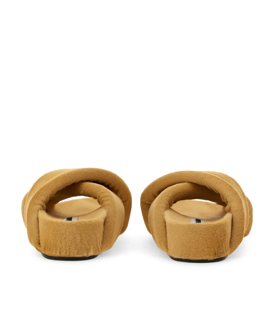Crossover-Strap Open-Toe Sandals