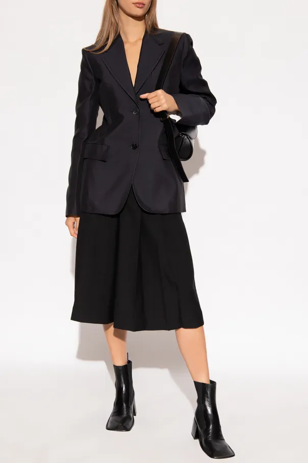 Long-Sleeved Single-Breasted Blazer