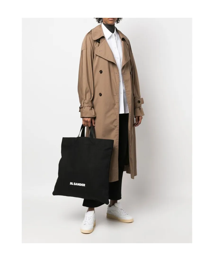Logo Printed Top Handle Bag