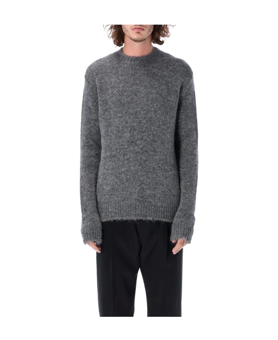 Crewneck Ribbed Hem Jumper