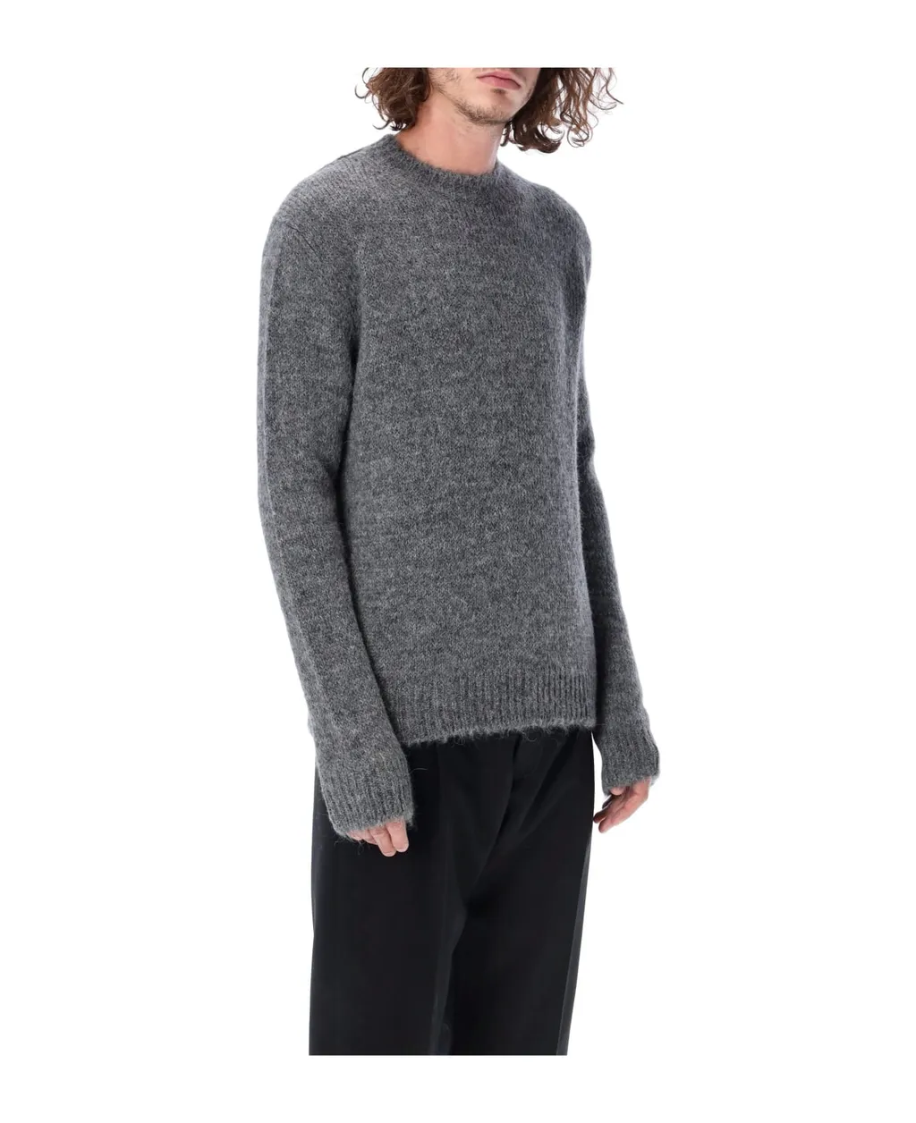 Crewneck Ribbed Hem Jumper