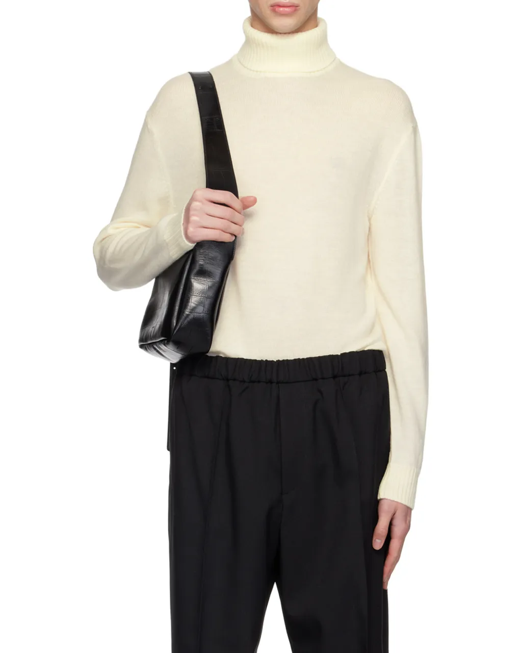 Roll-Neck Long-Sleeved Knitted Sweater