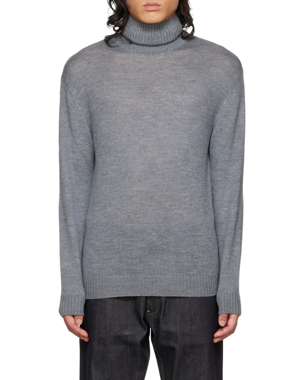 Roll-Neck Long-Sleeved Knitted Sweater