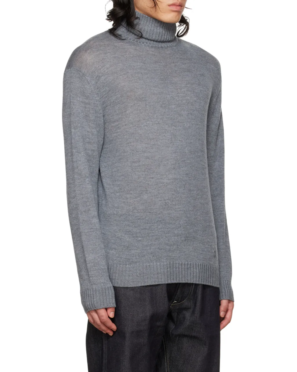 Roll-Neck Long-Sleeved Knitted Sweater