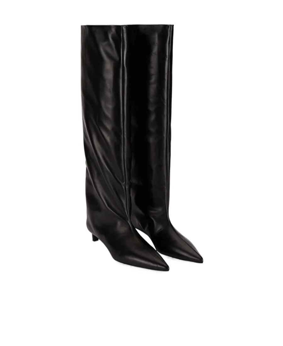 Knee-High Pointed Toe Boots