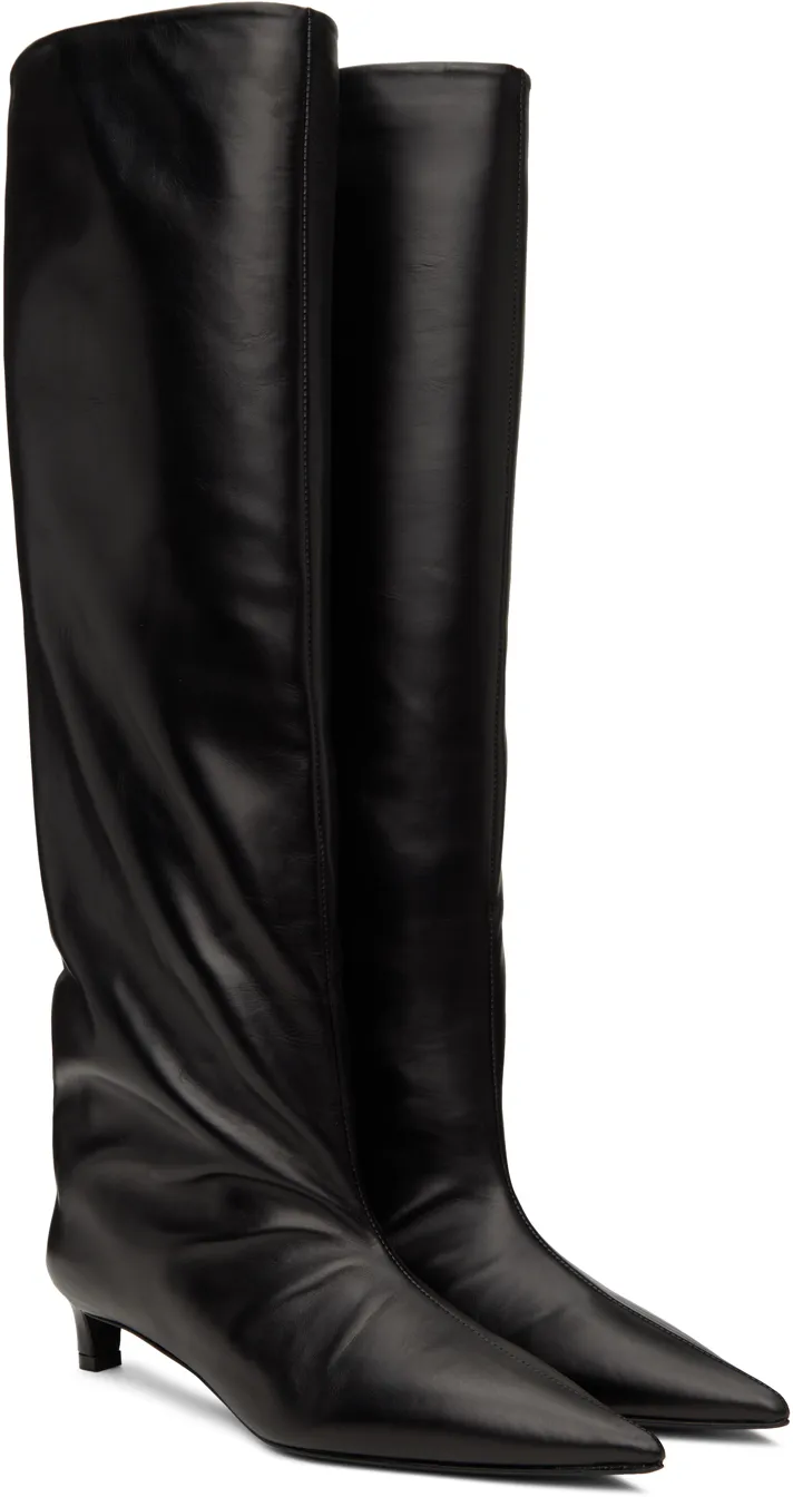 Knee-High Pointed Toe Boots