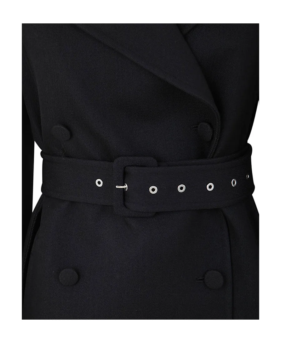 Single-Breasted Belted Long Coat