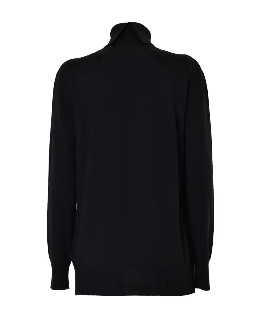 High-Neck Rib-Knit Jumper