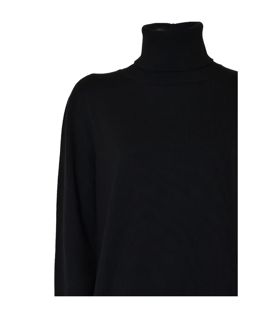 High-Neck Rib-Knit Jumper
