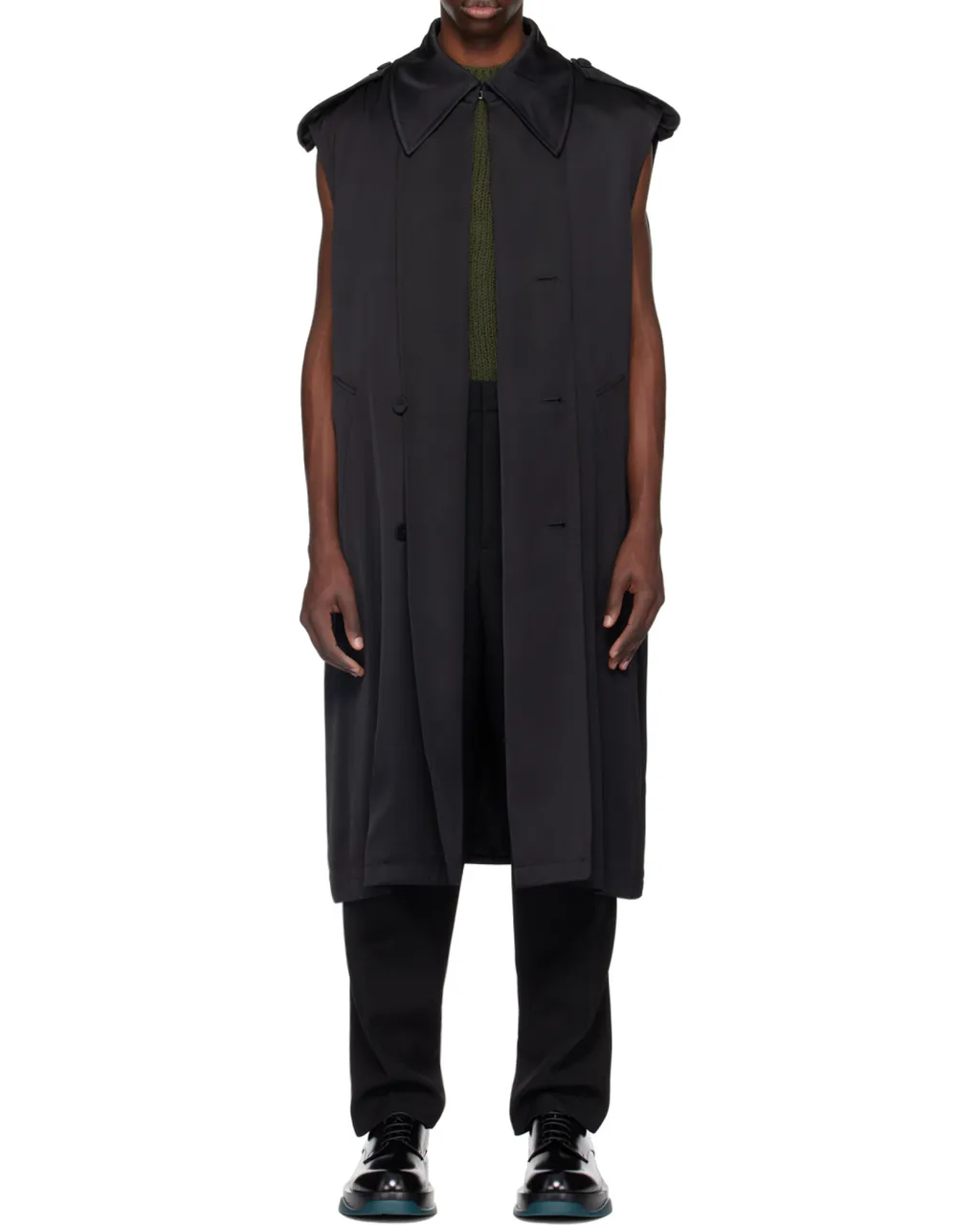 Belted Long Gilet